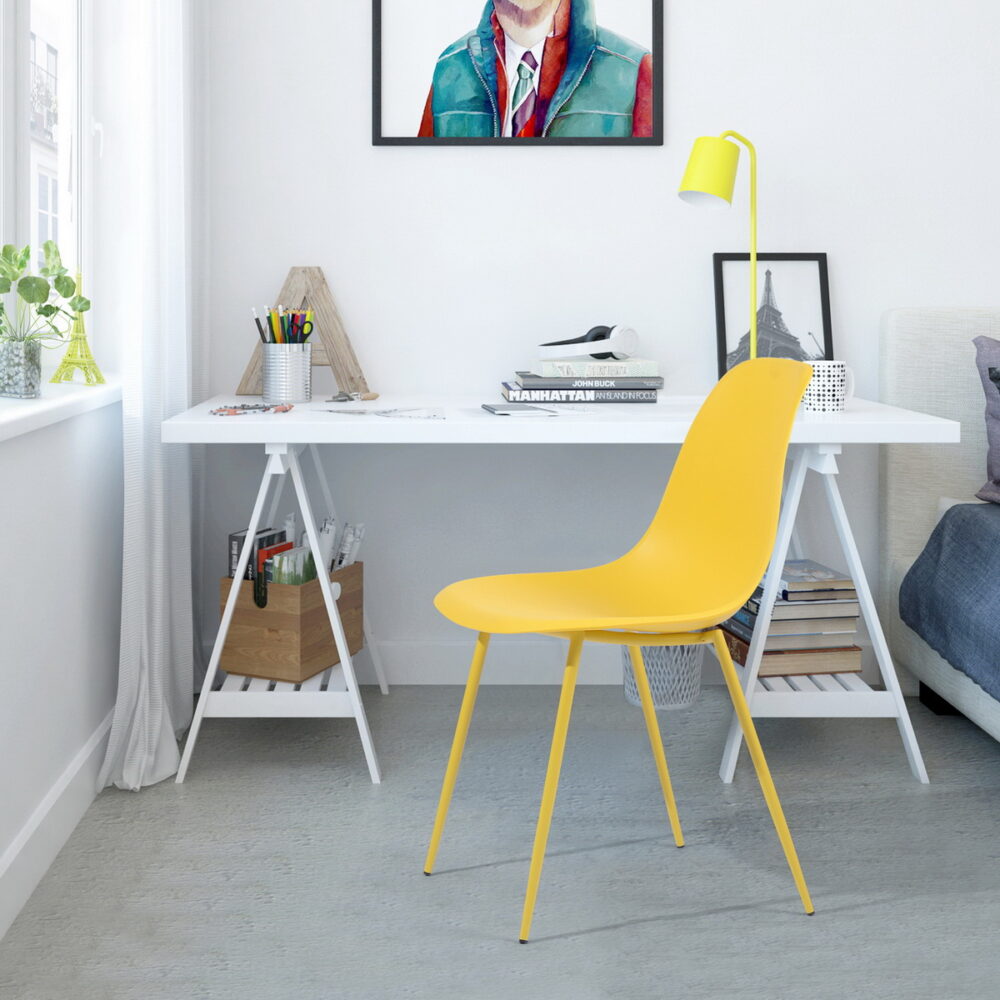 כיסאות KONWIN אלגנטיים בצבעים לבחירה, מושב פלסטיק עמיד, רוחב 45 ס"מ - מבית HOMAX