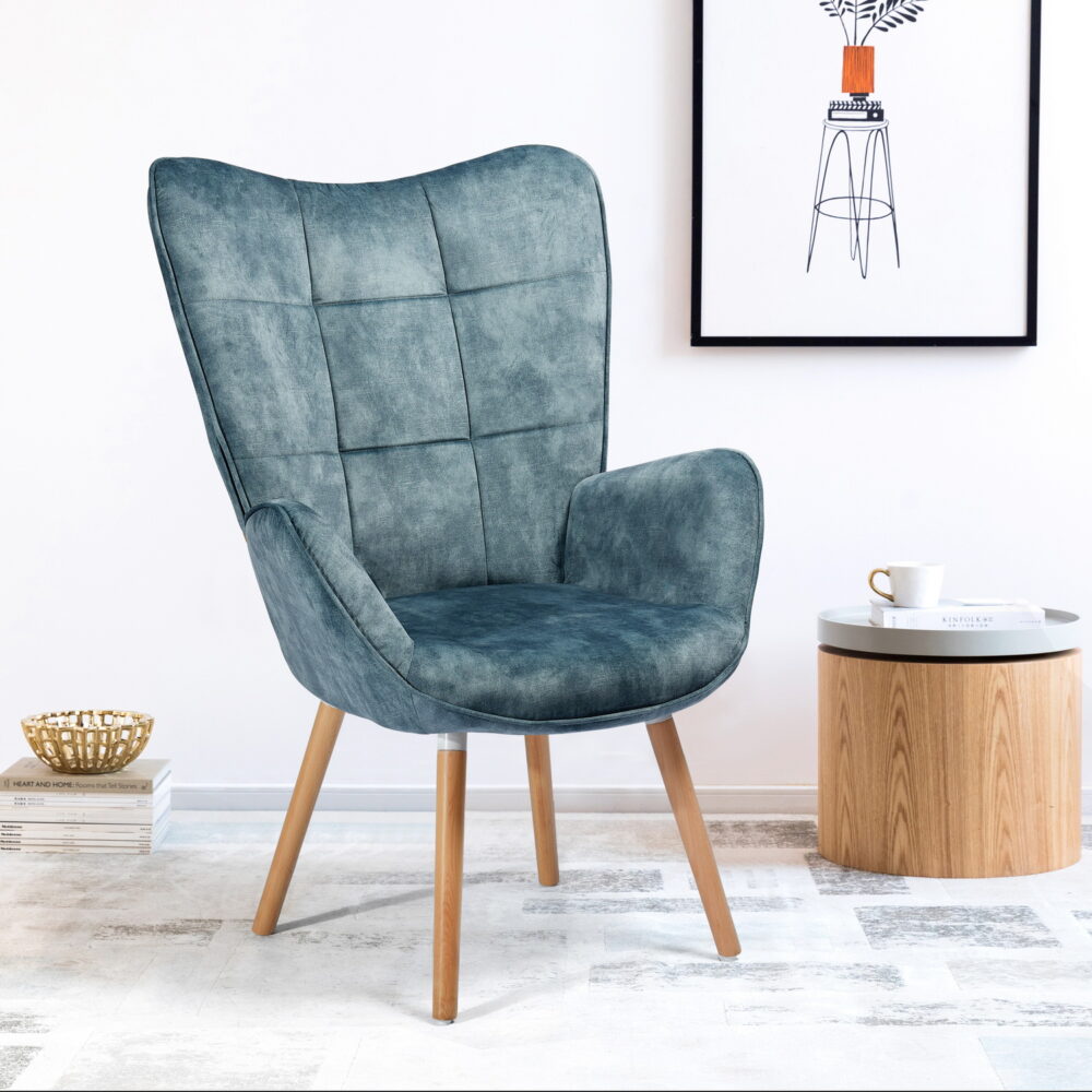 כורסה מדגם BOGDAN: עיצוב רטרו, שני צבעים, גובה כולל כ-106 ס"מ. - מבית HOMAX