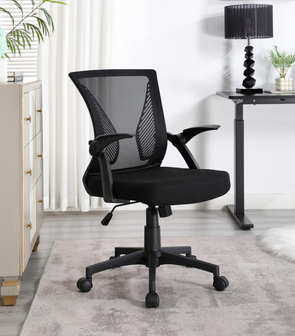 כיסא משרדי Ridoc עם משענות מתרוממות ונשימה בגב מירשת - מבית HOMAX