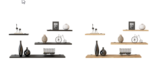 רביעיית מדפים צפים לשדרוג החלל בצבעים שונים - עומק 14.5 ס"מ - מבית HOMAX – תמונה 3