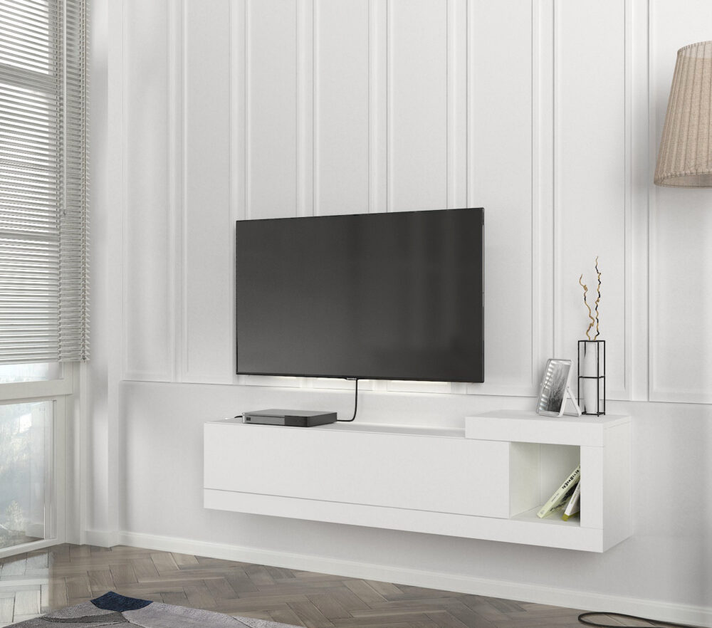 מזנון טלוויזיה צף DE2613 בעיצוב מודרני ובמבחר צבעים - אורך 150 ס"מ - מבית HOMAX