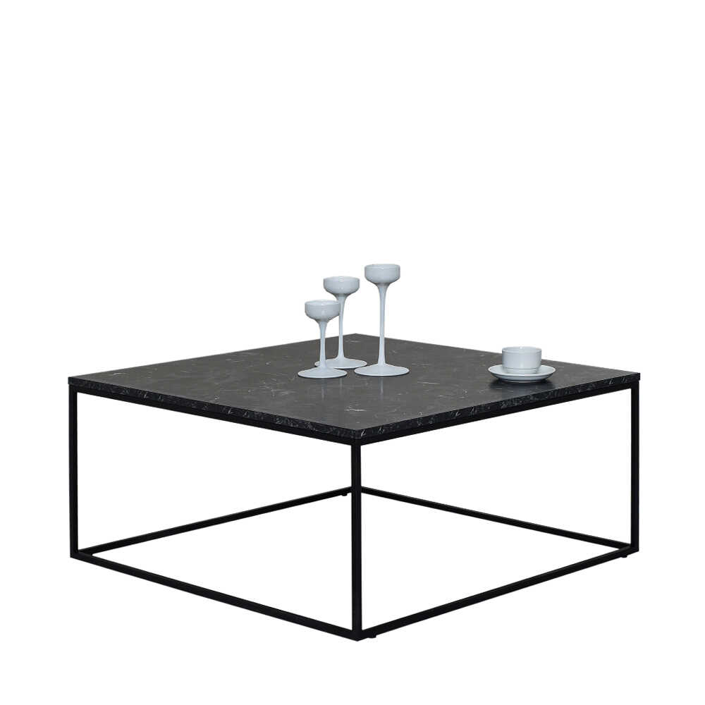 שולחן סלון ריבועי עם ציפוי מלמין בפלטות צבע לבחירה, מסגרת פלדה  - מבית HOMAX