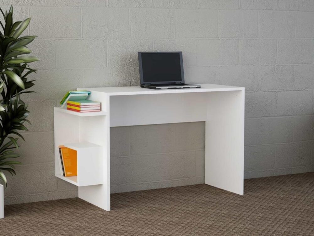 עמדת עבודה לבנה דגם אלסקה עם תאי אחסון ורוחב 104.5 ס"מ - מבית HOMAX