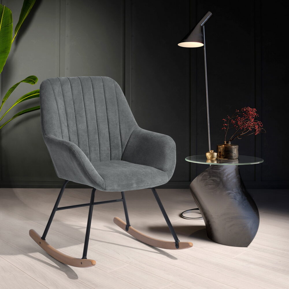 כורסת נדנדה מודרנית עם בסיס עץ מלא, שלשה צבעים לבחירה - מבית HOMAX