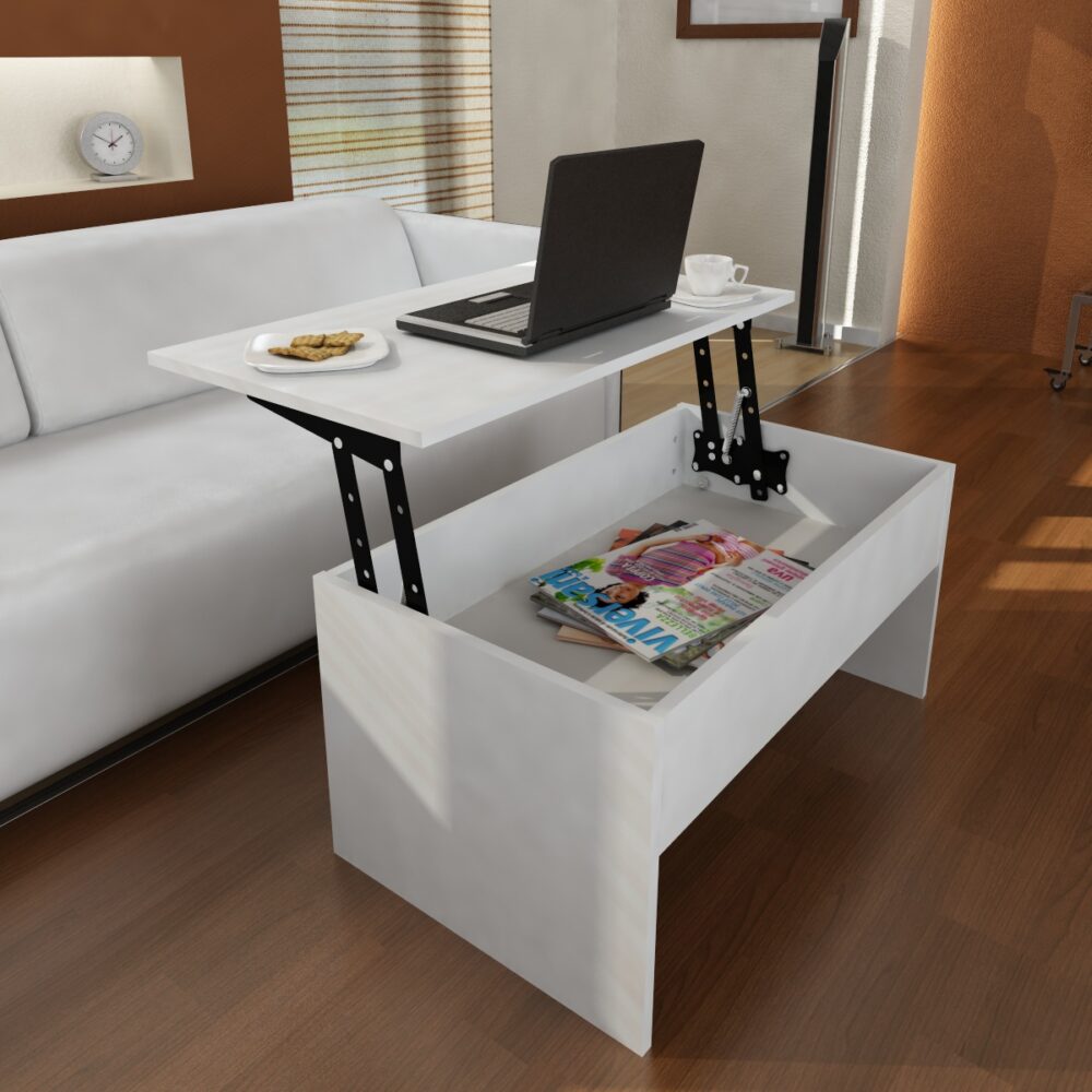 שולחן סלון חכם אקילי DE3760 - עיצוב קלאסי, עומק אחסון כ- 17 ס"מ - מבית HOMAX