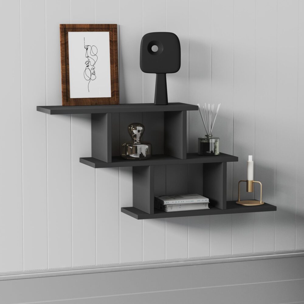 כותרת חדשה: מדף מעוצב דגם Funda בגובה 44 ס"מ לבחירה ב-3 צבעים - מבית HOMAX