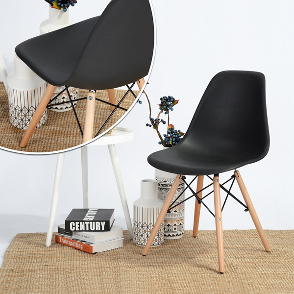 זוג כסאות מודרניים עם מושב פלסטיק ABS ונוחות מרבית לפינת האוכל שלכם - לונדון ML-026 - מבית HOMAX