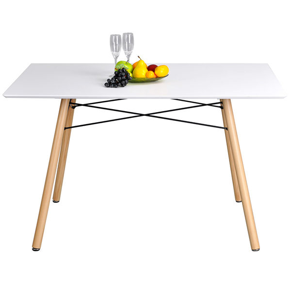 שולחן "לונדון" בעיצוב מודרני: פלטת MDF לבן שמנת, אורך 120 ס"מ. - מבית HOMAX