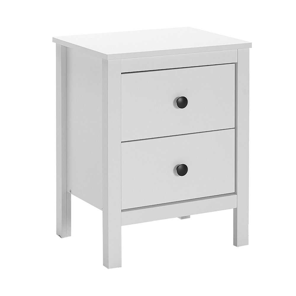 שידת לילה כפרית עם 2 מגירות, עשויה מחומר שבבי דחוס Koda- KMD-992-BB - מבית HOMAX