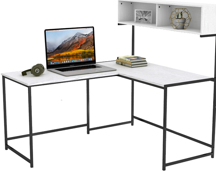 עמדת עבודה פינתית Tasrim 1121 - ליצירת משרד ביתי מסודר ונוח, מבנה שבבית דחוסה 18 מ"מ  - מבית HOMAX