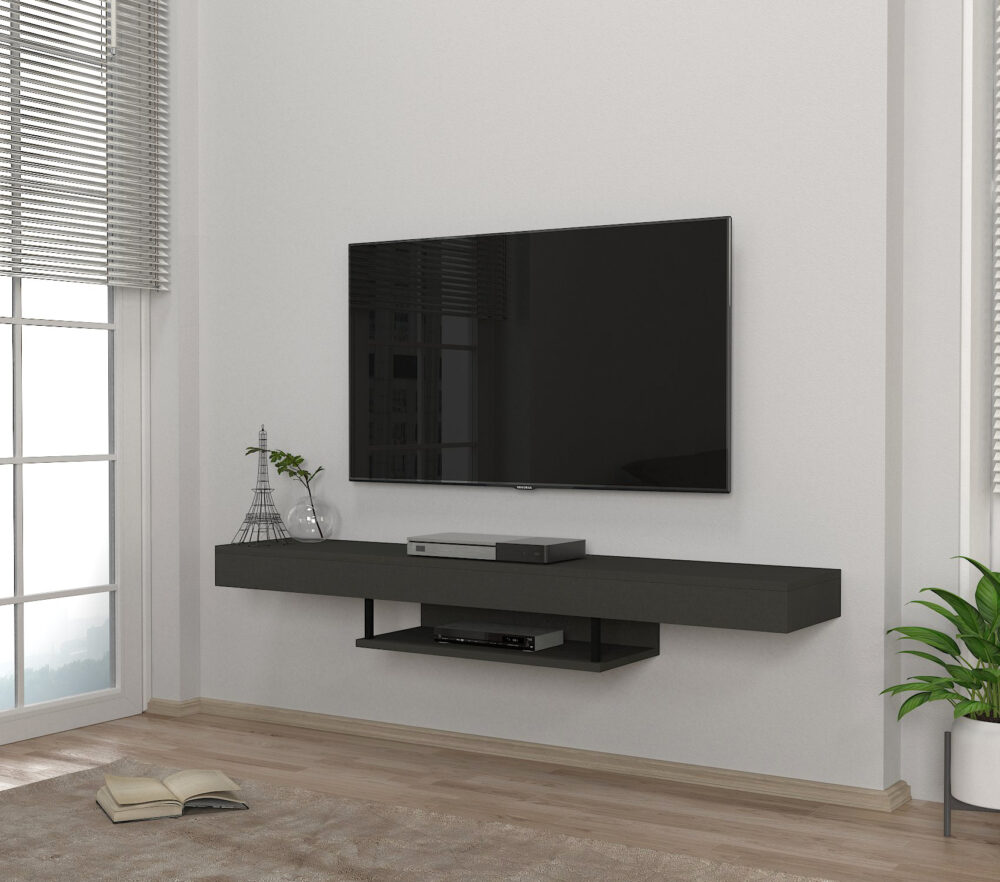 מזנון טלוויזיה צף בעיצוב מודרני דגם אלברס DE2507, רוחב 150 ס"מ  - מבית HOMAX