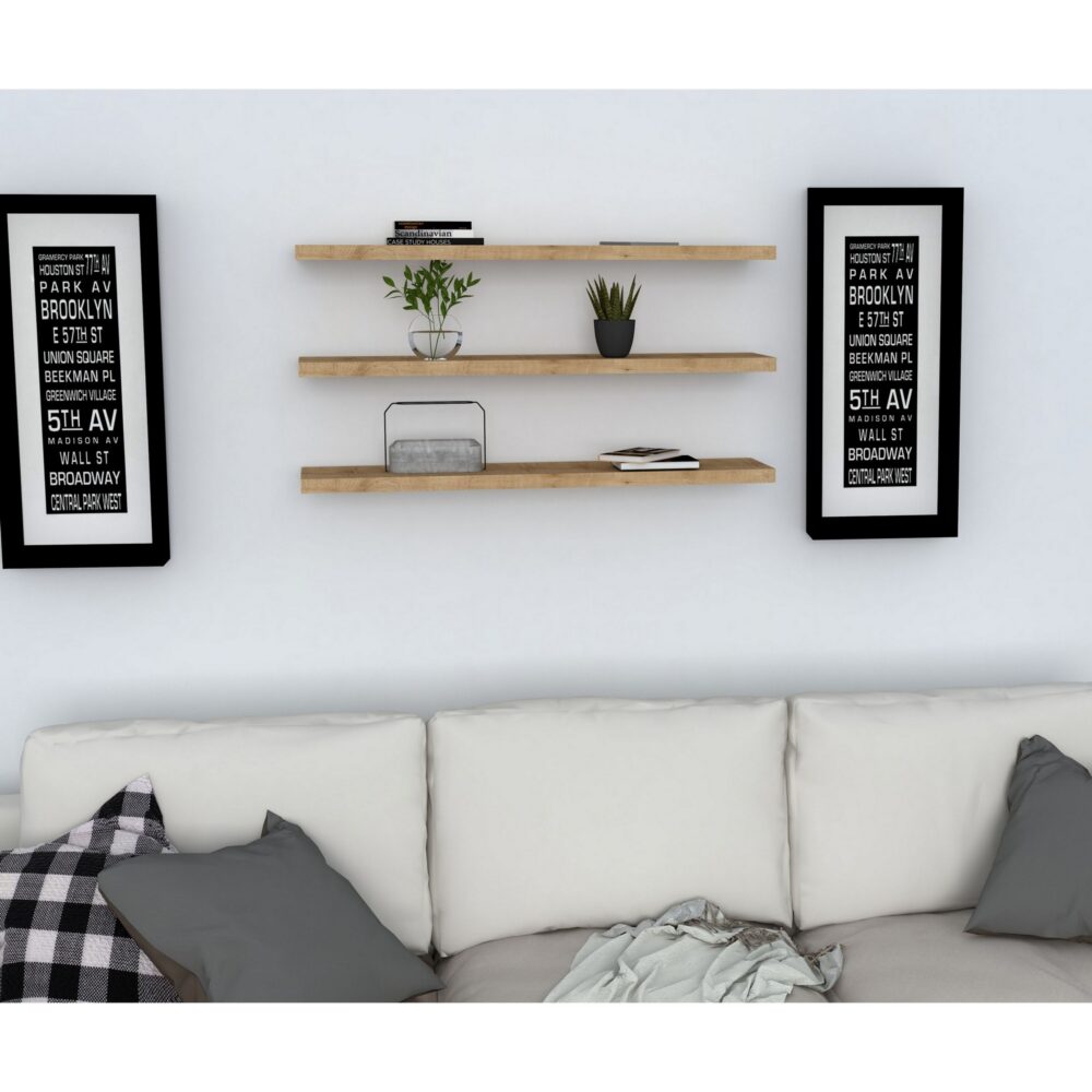 מדף תליה Boss 60 ס"מ צבע אלון בעובי 18 מ"מ - מבית HOMAX