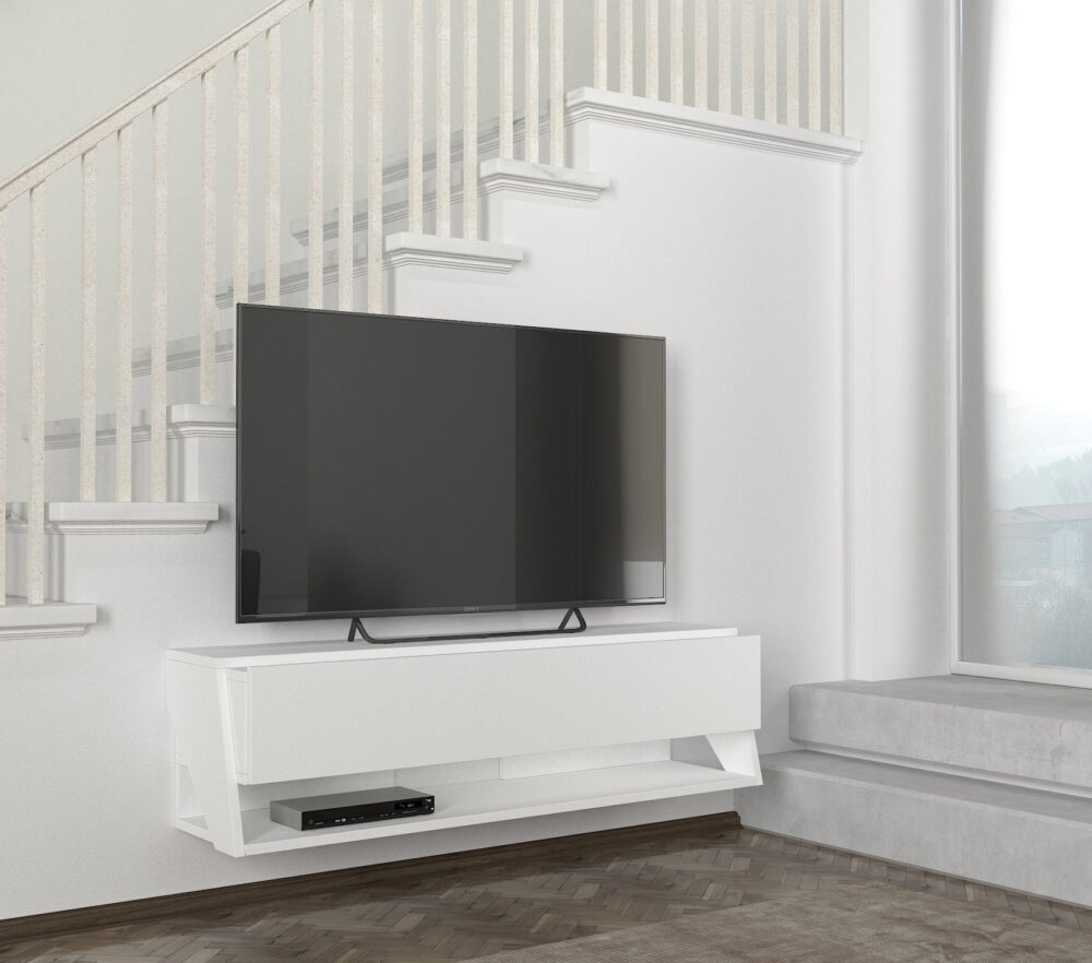 מזנון טלוויזיה צף ליטוס DE2569, קלאפה גדולה, אחסון רב, עיצוב מודרני - מבית HOMAX