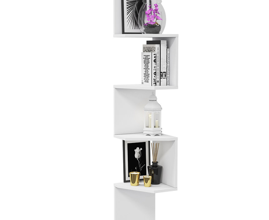 מדף תלייה בעיצוב אסימטרי בעובי 18 מ"מ בציפוי מלמין יצוק - מבית HOMAX – תמונה 5