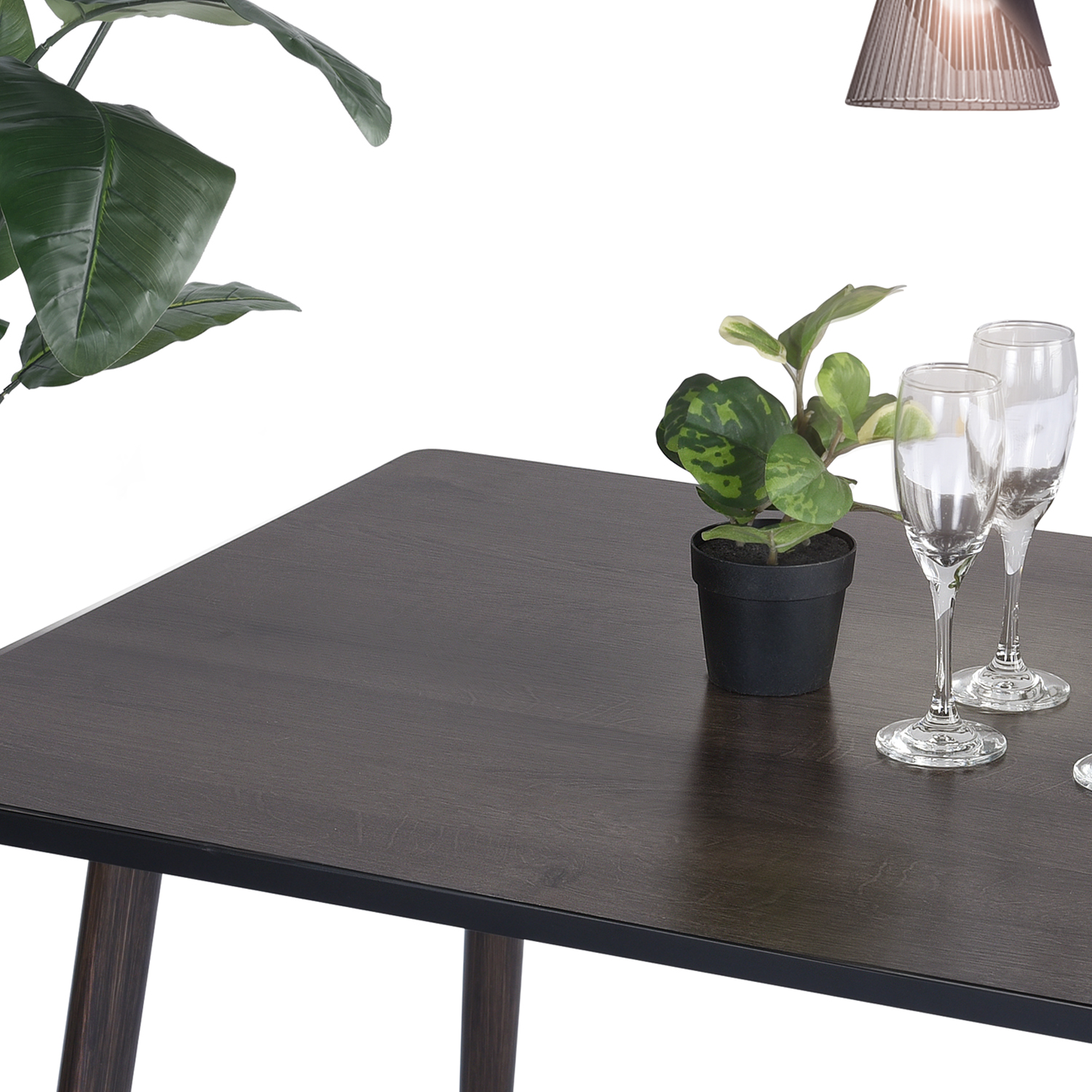 שולחן אוכל/עבודה קלאסי ומרשים, אורכו 120 ס"מ, עיצוב אגוז כהה - מבית HOMAX – תמונה 2