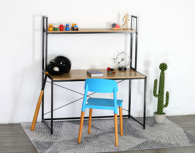 עמדת עבודה בעיצוב מודרני עם מדף עליון - בחירה בין שני צבעים, רוחב 120 ס"מ - מבית HOMAX