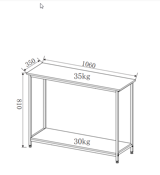קונסולה לבית דגם קול T3581 - עיצוב עמיד ואיכותי באורך 106 ס"מ - מבית HOMAX – תמונה 3