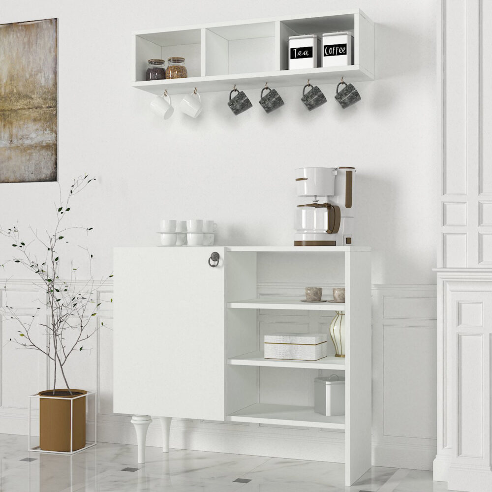 ארונית לוויטה DE7458 מעוצבת עם כוורת וווים לתלייה בעובי 18 מ"מ - מבית HOMAX