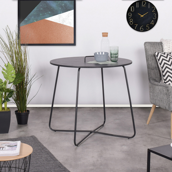 שולחן עגול רב תכליתי בעיצוב מודרני עם פלטה בקוטר 80 ס"מ - מבית HOMAX