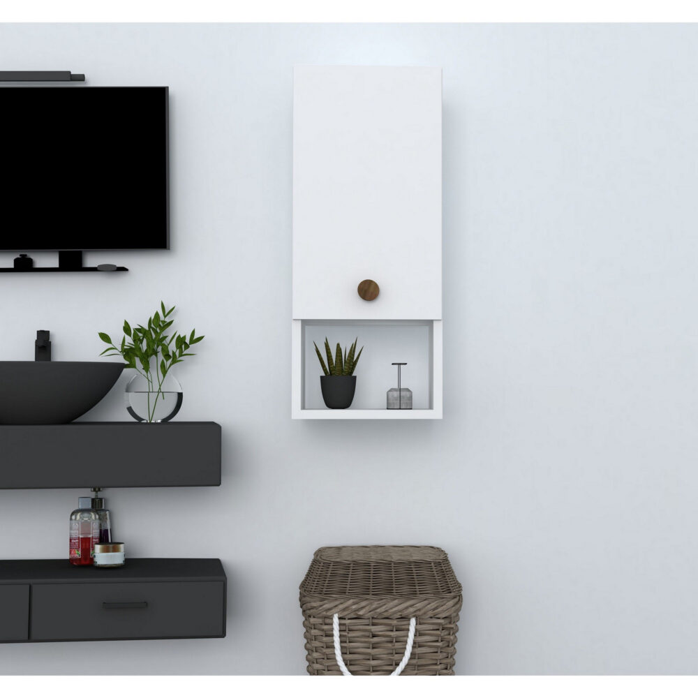 ארונית לבנה רב תכליתית - עמידה בעובי 18 מ"מ, בשבבית דחוסה בציפוי מלמין - מבית HOMAX