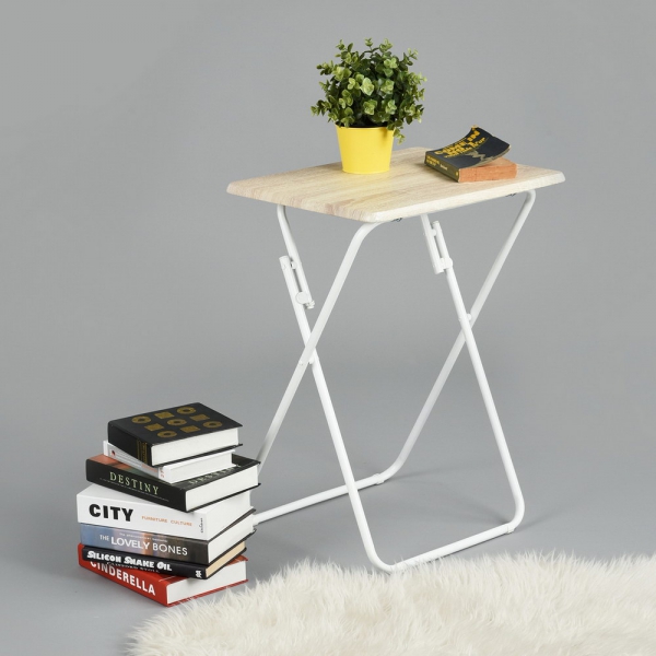 שולחן עזר נייד JOEY עם שלדת מתכת חזקה - קל לפתיחה וקיפול - מבית HOMAX