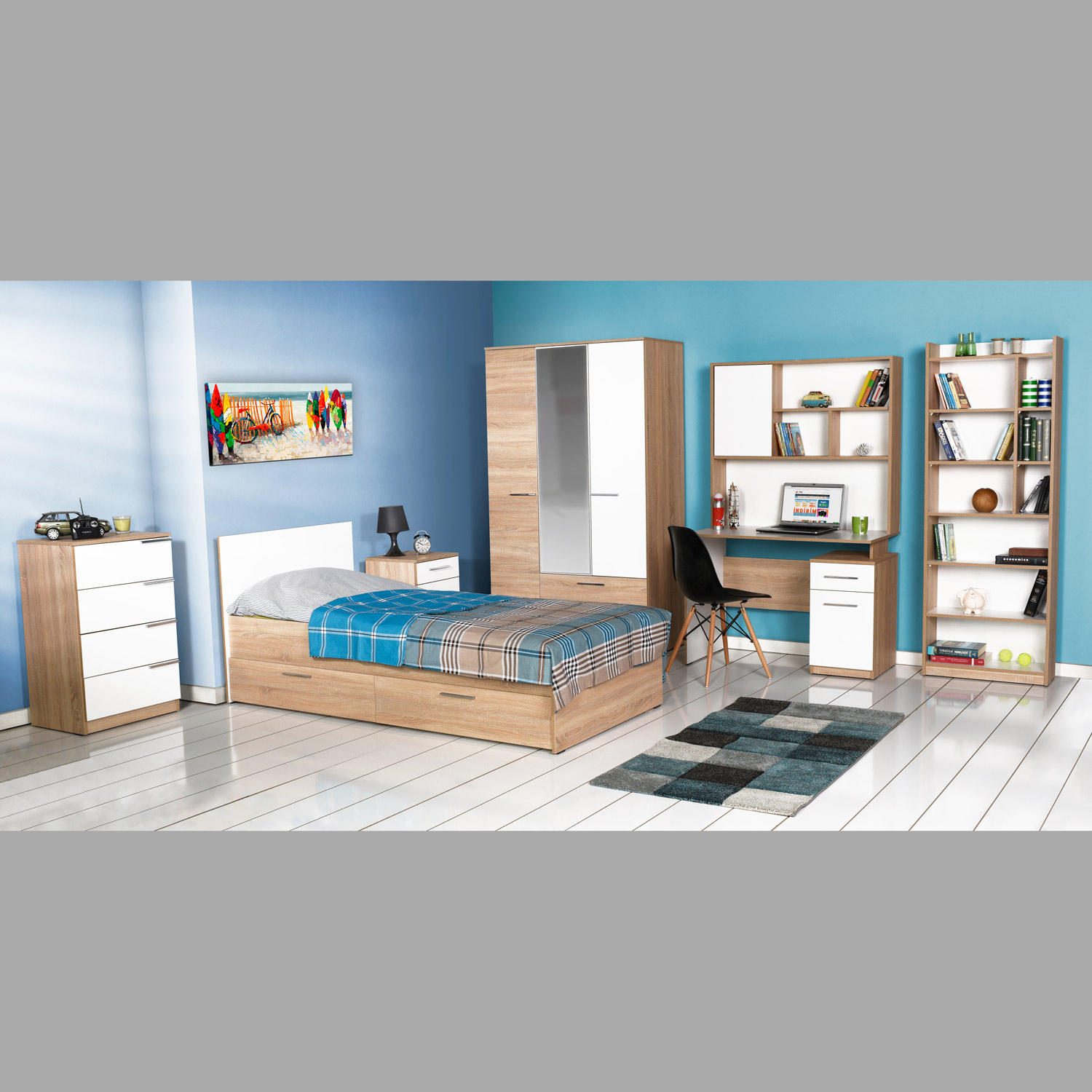 ארון בגדים רוס GRD733 - תלייה רחבה ואחסון נוח - גובה 184 ס"מ - מבית HOMAX – תמונה 3