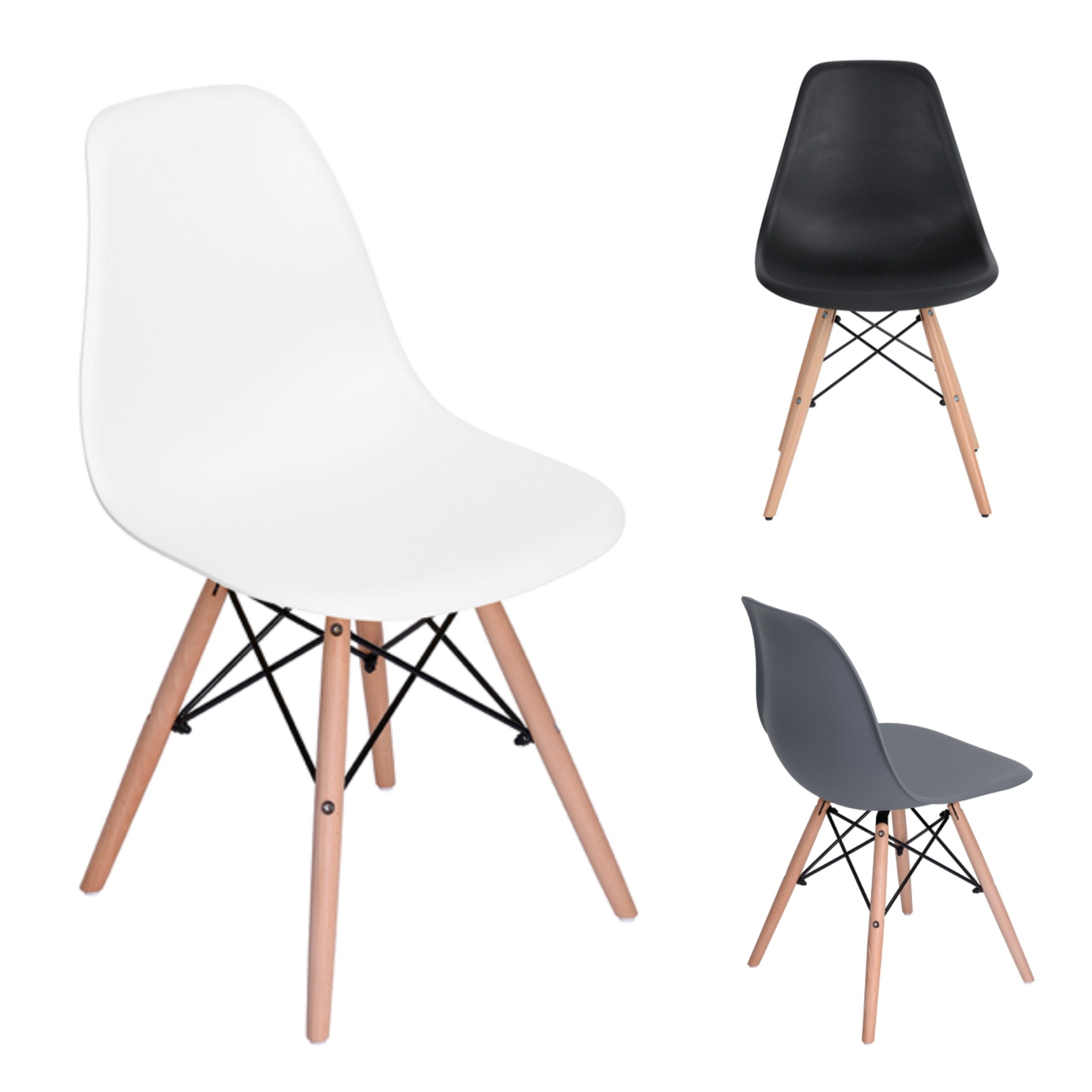 זוג כיסאות מודרניים בשחור דגם ML-026 – עץ בגוון אלון מלא - מבית HOMAX – תמונה 5