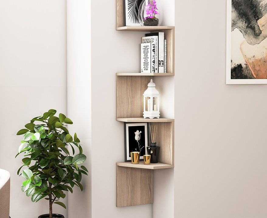 מדף תליה מעוצב דגם Desaldo, עשוי שבבית דחוסה בעובי 18 מ"מ. - מבית HOMAX