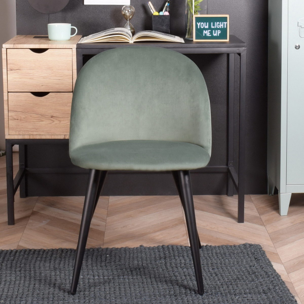 כיסא זומבה יוקרתי ונוח עם כיסוי קטיפה, גובה כולל: 77 ס"מ. - מבית HOMAX