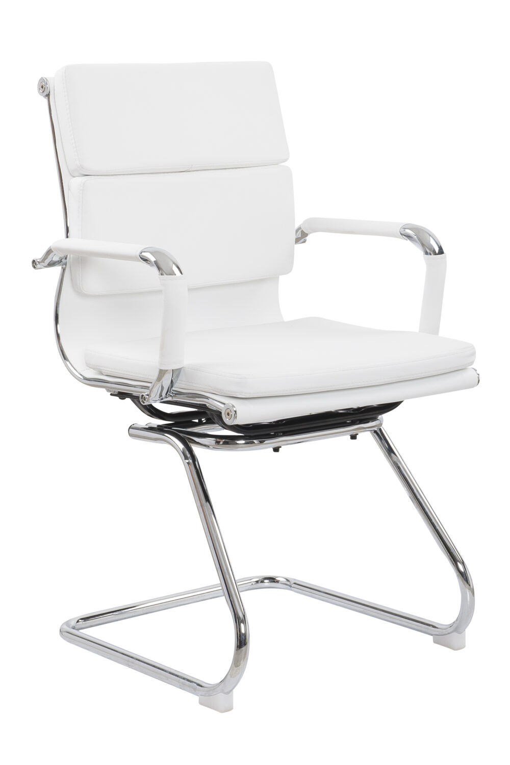 כיסא משרד מונטה קרלו עם משענות מתכת בצבע כרום ואפקט "נדנוד" - מבית HOMAX