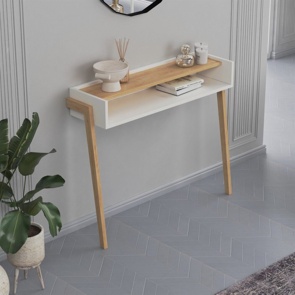 קונסולת Eksen מעוצבת עם מדפים פתוחים לאחסון נוח - עובי שבבית 18 מ"מ - מבית HOMAX