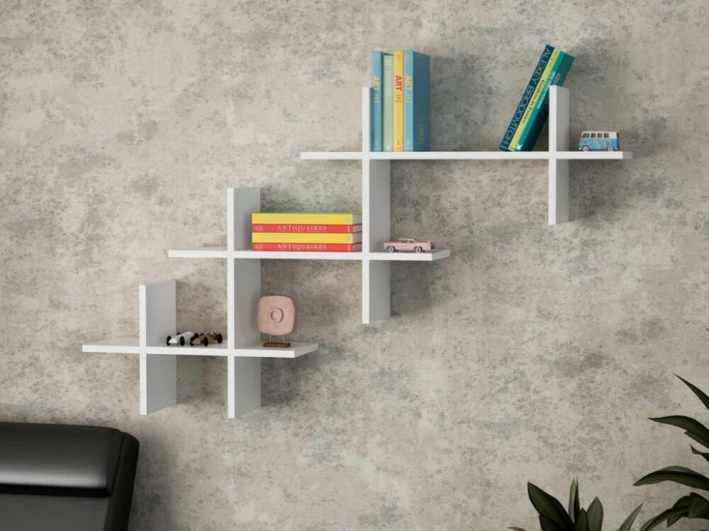 מדף כוורת דגם וולנטינו - פתרון אחסון יציב ומעוצב בגובה 84 ס"מ - מבית HOMAX