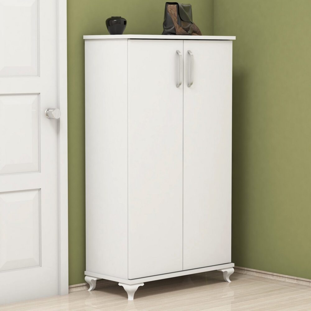 ארון נעליים מעוצב Ari בצבע לבן עם מלמין איכותי, רוחב 72 ס"מ - מבית HOMAX