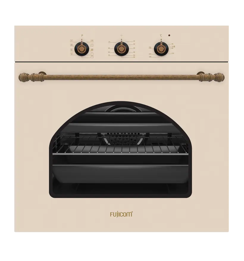 תנור בנוי מכני 80 ליטר עיצוב כפרי שמנת דגם FJ-BIRT8B מבית Fujicom