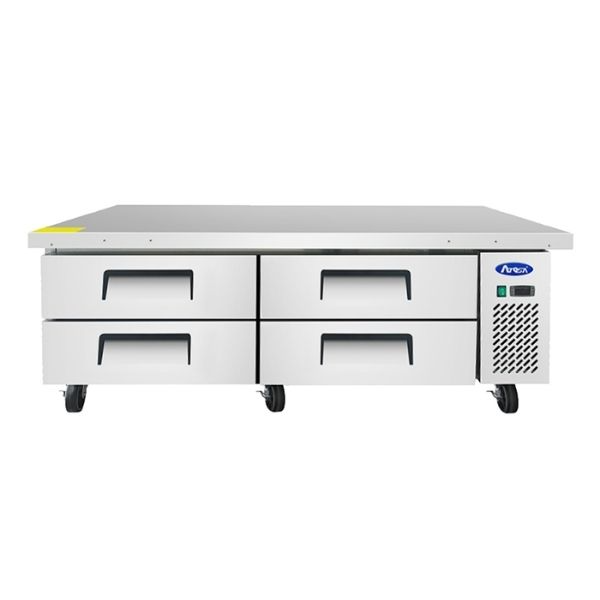 מקרר דלפקי נמוך 4 מגירות רחבות 184 ס"מ רוחב 52 ס"מ גובה