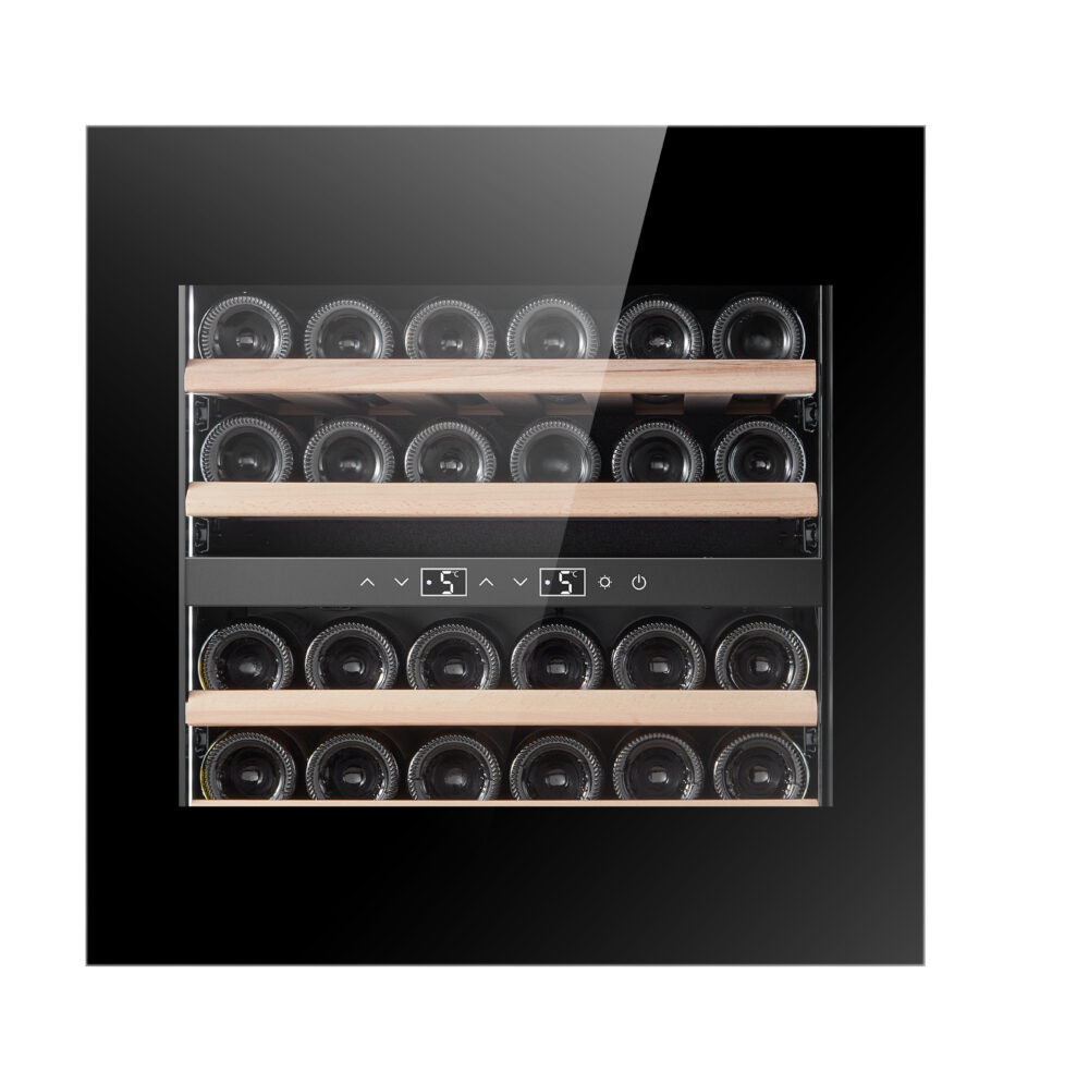 מקרר יין אינטגרלי עילי עד 24 בקבוקים שני אזורי קירור Touch-to-Open דגם SU-24P