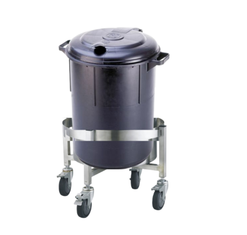 פח 60 ליטר + עגלת נירוסטה לפח