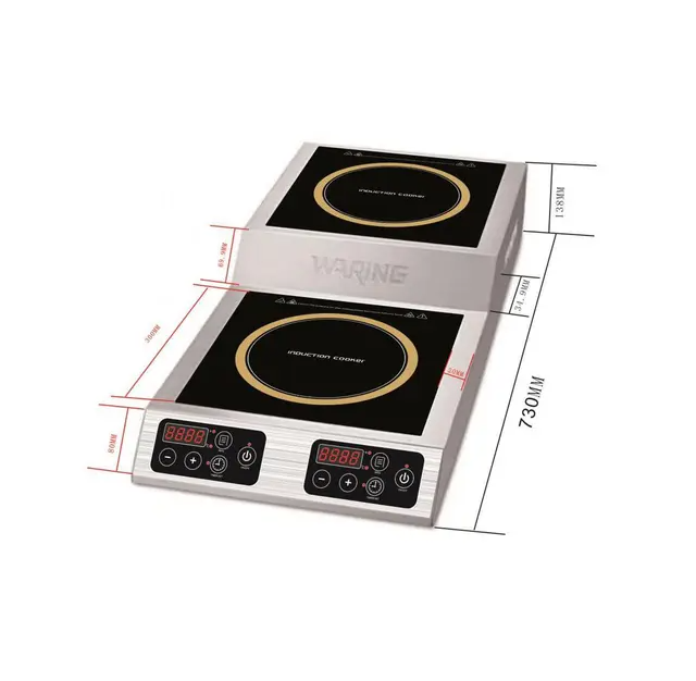 מכשיר אינדוקציה כפול שני ראשים לאורך