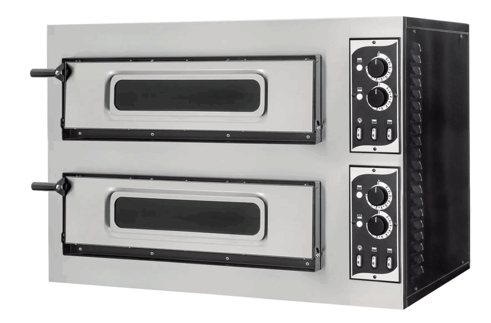 תנור פיצה דו תאי 60X50 ס"מ, דגם מחוזק 8KW תוצרת איטליה