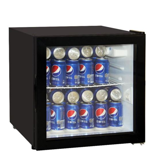 מקרר קובייה ויטרינה DE FROST תעשייתי FJ-V65TE שחור פוג’יקום FUJICOM