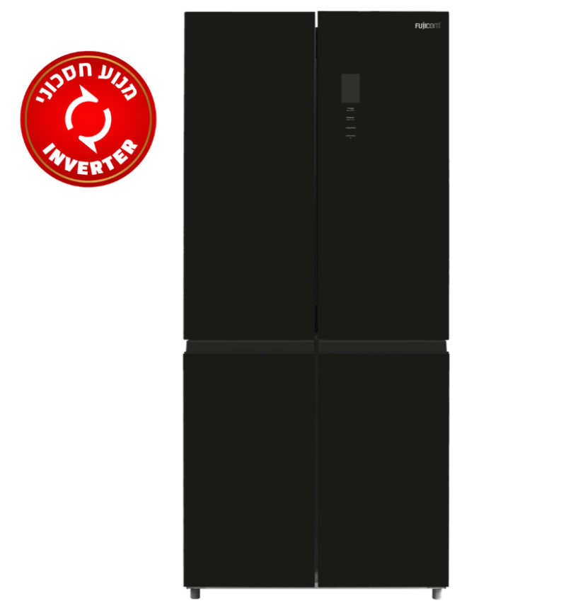מקרר 4 דלתות 539 ליטר דלתות שחורות FJ-NF600BK פוג’יקום FUJICOM