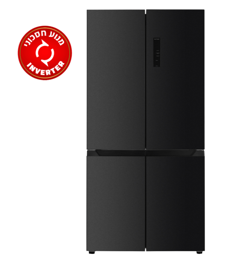 מקרר 4 דלתות 600 ליטר נירוסטה מושחרת FJ-NF820DX פוג’יקום FUJICOM