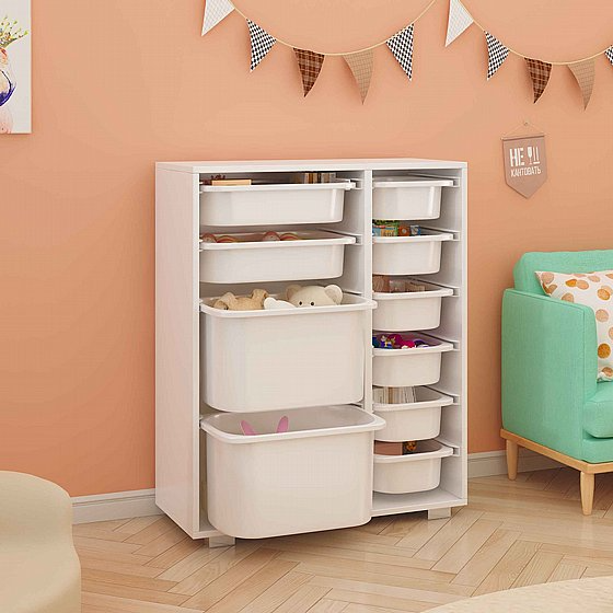 שידת איחסון מכלים רחבה בגוון לבן דגם טוי TOY מבית סטאר שופ STAR SHOP