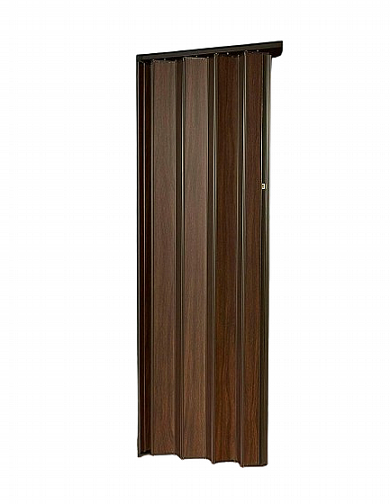 דלת אקורדיון בגוון חום כהה אגוז מידה 205X85 מבית סטאר שופ STAR SHOP