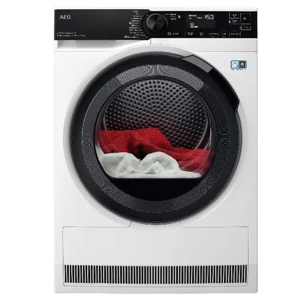 מייבש כביסה AEG 9 ק"ג T9396OBCM עם טכנולוגית HEAT PUMP לחסכון ואחידות