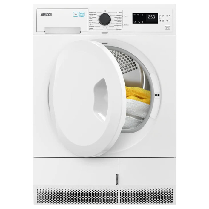 מייבש כביסה ZANUSSI ‏7 ק"ג ZDPB274B עם תוכנית EasyIron להפחתת קמטים