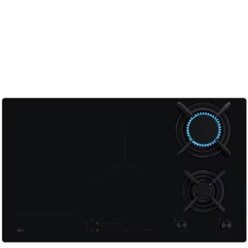 כיריים אינדוקציה וגז AEG HDB95623NB בגודל 90 ס"מ עם טכנולוגיית MaxiSense®