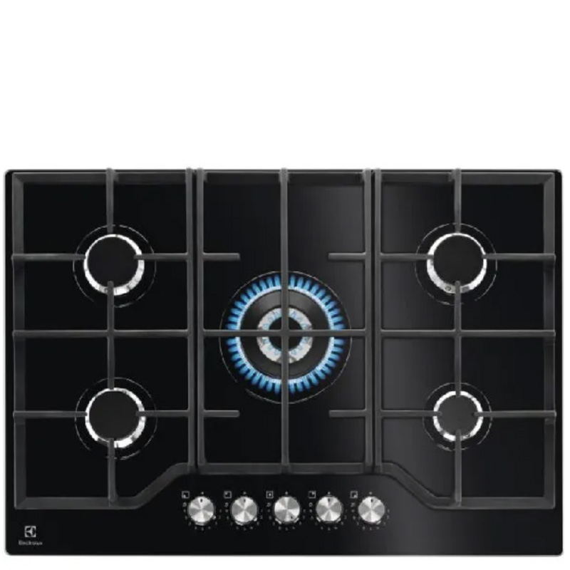 כיריים גז זכוכית Electrolux KGG75362K עם מבער ווק 3.55kW