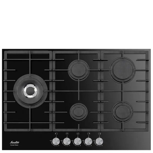 כיריים גז Sauter SHG757B עם 5 מבערים כולל מבער טורבו לווק