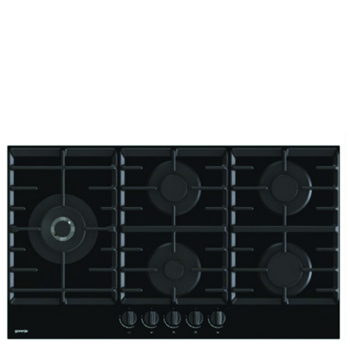 כיריים גז GORENJE GCW951B - 90 ס"מ, 5 מבערים ומשטח זכוכית שחורה